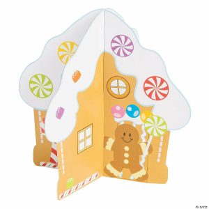 Sticker Scenes |  3D Gingerbread Houses with Stickers – 12 Pc. Crafts for Kids Sticker Scenes