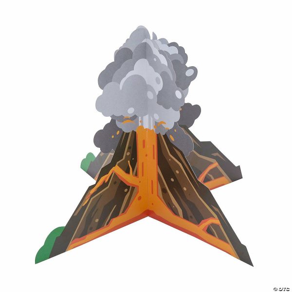 Sticker Scenes |  3D Volcanoes with Stickers – 12 Pc. Crafts for Kids Sticker Scenes