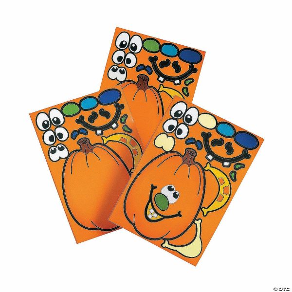 Sticker Scenes |  4 1/2″ x 6 1 2″ Jack-O&’-Lantern Sticker Activity Sheets – 12 Pc. Crafts for Kids Sticker Scenes