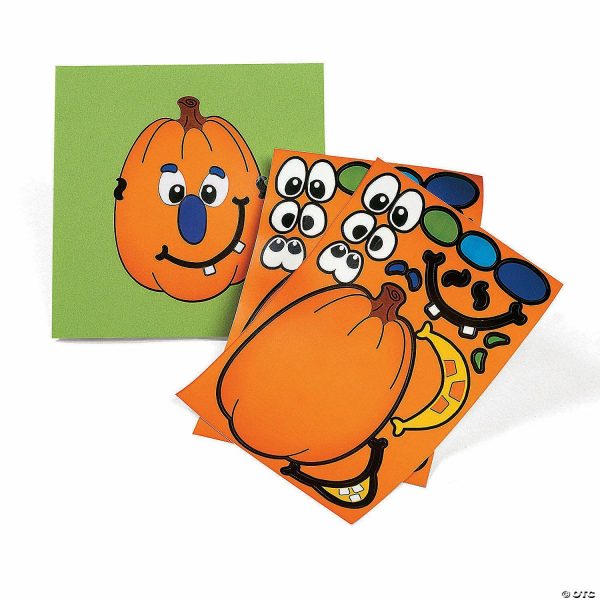 Sticker Scenes |  4 1/2″ x 6 1 2″ Jack-O&’-Lantern Sticker Activity Sheets – 12 Pc. Crafts for Kids Sticker Scenes