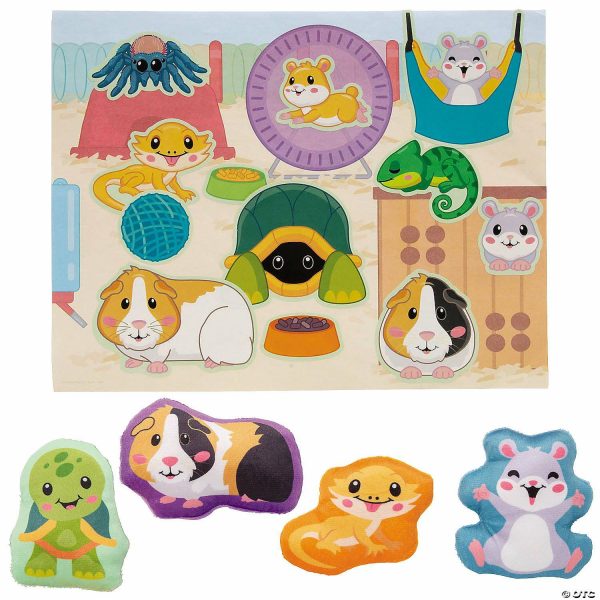 Sticker Scenes |  Classroom Pets Sticker Scene & Stuffed Plush – for 12 Crafts for Kids Sticker Scenes