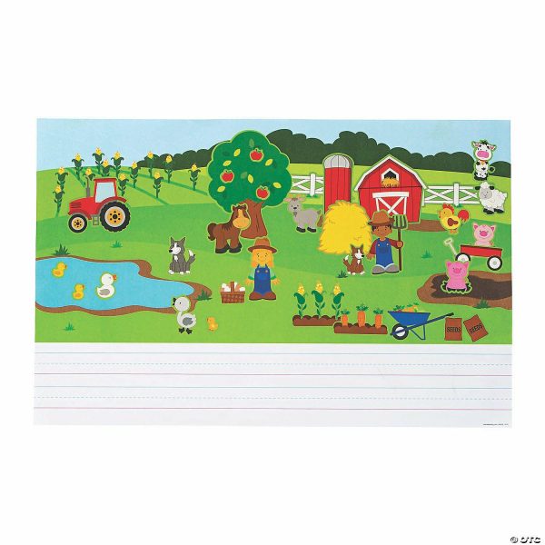 Sticker Scenes |  Create & Write Farm Giant Sticker Scenes – 12 Pc. Crafts for Kids Sticker Scenes