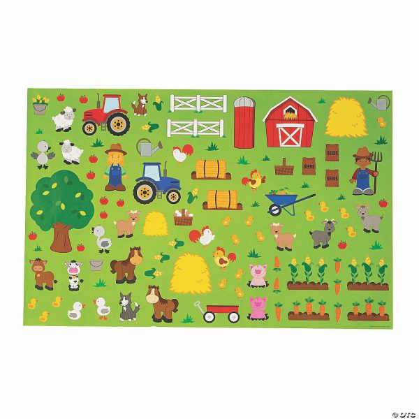 Sticker Scenes |  Create & Write Farm Giant Sticker Scenes – 12 Pc. Crafts for Kids Sticker Scenes