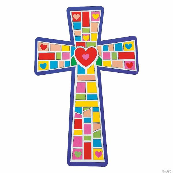 Sticker Scenes |  Giant Cross Mosaic Sticker Scenes – 12 Pc. Crafts for Kids Sticker Scenes