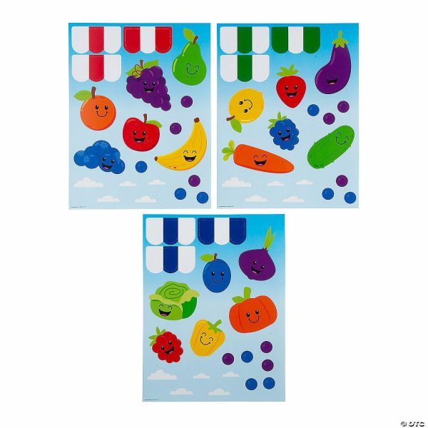 Sticker Scenes |  Match the Color Fruit Sticker Scenes – 12 Pc. Crafts for Kids Sticker Scenes