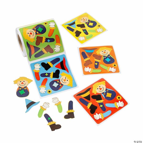 Sticker Scenes |  Mini Make-a-Scarecrow Sticker Roll – 100 Pc. Crafts for Kids Sticker Scenes