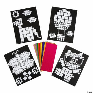 Sticker Scenes |  Mosaic Dot Sticker Art Sheet Assortment – 12 Pc. Crafts for Kids Sticker Scenes