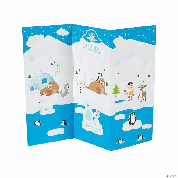 Sticker Scenes |  Religious Arctic Winter Sticker Scenes – 12 Pc. Crafts for Kids Sticker Scenes