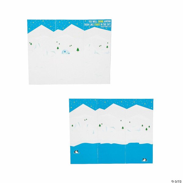 Sticker Scenes |  Religious Arctic Winter Sticker Scenes – 12 Pc. Crafts for Kids Sticker Scenes