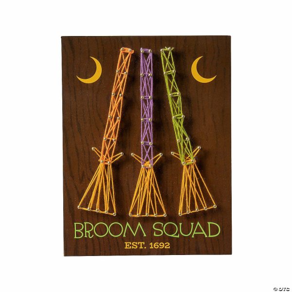 String Art |  Halloween Witch&’s Broom String Art Sign Craft Supplies String Art