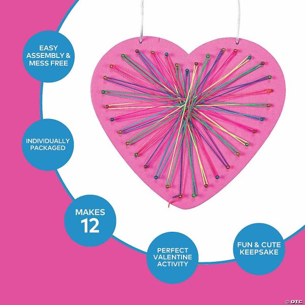 String Art |  Valentine String Art Craft Kit- Makes 12 Craft Supplies String Art