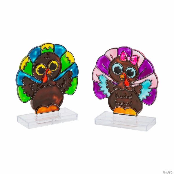 Suncatcher Crafts |  Thanksgiving Turkey Stand-Up Suncatchers – 12 Pc. Crafts for Kids Suncatcher Crafts