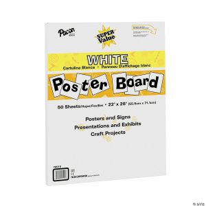 Tissue & Craft Paper |  22″ x 28″ Pacon® Super Value Blank White Poster Boards – 50 Pc. Craft Supplies Tissue & Craft Paper