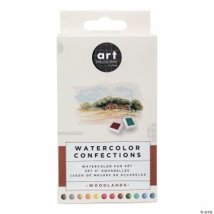 Watercolor Supplies |  Prima Watercolor Confections Watercolor Pans – Woodlands, 12/Pkg Art Supplies Watercolor Supplies