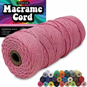 Yarn & Needle Arts |  Hippie Crafter 100% Cotton Macrame 3mm Cord Adult Crafts Yarn & Needle Arts