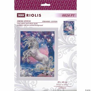 Yarn & Needle Arts |  Riolis Cross Stitch Kit Unicorn Adult Crafts Yarn & Needle Arts