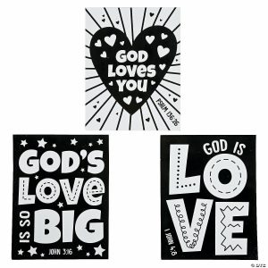 Decoration Crafts |  Color Your Own God&’s Love Fuzzy Posters – 24 Pc. Crafts for Kids Decoration Crafts