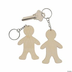 DIY Crafts |  DIY Unfinished Wood People-Shaped Keychains – 12 Pc. Crafts for Kids DIY Crafts