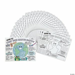 Education Craft Kits |  Color Your Own All About Earth Day Posters – 30 Pc. Crafts for Kids Education Craft Kits