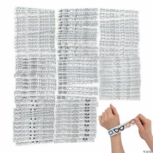 Jewelry Crafts |  9″ Bulk 144 Pc. Color Your Own DIY Slap Bracelet Assortment Crafts for Kids Jewelry Crafts