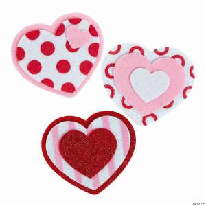 Magnet Crafts |  Felt Valentine&’s Day Heart Magnet Craft Kit – Makes 12 Crafts for Kids Magnet Crafts