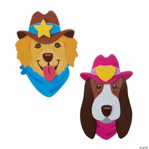 Magnet Crafts |  Western Dog Magnet Foam Craft Kit – Makes 12 Crafts for Kids Magnet Crafts