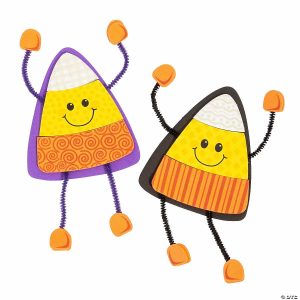 Magnet Crafts |  Patterned Candy Corn Magnet Craft Kit – Makes 12 Crafts for Kids Magnet Crafts