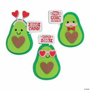 Magnet Crafts |  Valentine Avocado Magnet Foam Craft Kit – Makes 12 Crafts for Kids Magnet Crafts