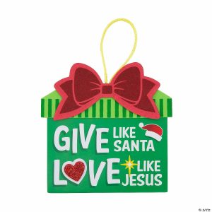 Ornament Crafts |  Give Like Santa Love Like Jesus Christmas Ornament Craft Kit – Makes 12 Crafts for Kids Ornament Crafts