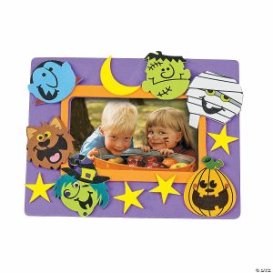 Photo Crafts |  Bulk Halloween Boo Bunch Picture Frame Magnet Craft Kit – Makes 50 Crafts for Kids Photo Crafts