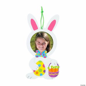 Photo Crafts |  Easter Bunny Picture Frame Ornament Foam Craft Kit – Makes 12 Crafts for Kids Photo Crafts