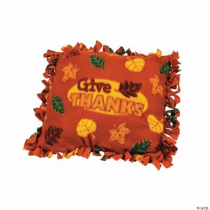 Pillow Crafts |  Give Thanks Fleece Tied Pillow Craft Kit – Makes 6 Crafts for Kids Pillow Crafts