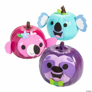 Pumpkin Decorating Kits |  Cute Animal Pumpkin Decorating Craft Kit – Makes 12 Crafts for Kids Pumpkin Decorating Kits