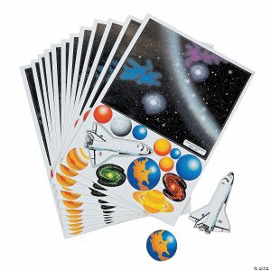 Sticker Scenes |  1/4″ x 4 1 4″ Solar System Multicolor Paper Sticker Scenes – 12 Pc. Crafts for Kids Sticker Scenes