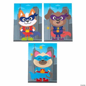 Sticker Scenes |  Superhero Animals Sticker Scenes – 12 Pc. Crafts for Kids Sticker Scenes