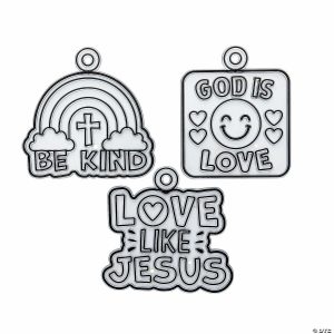 Suncatcher Crafts |  3 3/4″ – 4 1 4″ Faith Be Kind Clear Plastic Suncatchers – 24 Pc. Crafts for Kids Suncatcher Crafts